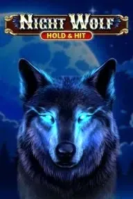 Slot game featuring a mystical blue wolf with glowing eyes