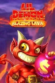 Demon Blazing Lava slot game featuring a fiery red demon